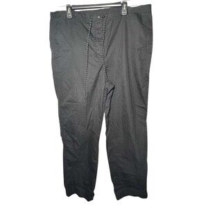 Lauren Ralph Lauren Button Fly Straight Pants Women's Size 1X Black Lauren 1967